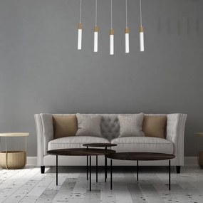 Lustră pe cablu SOLO 5xGU10/MR11/40W/230V alb