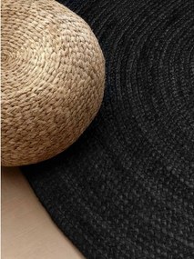 Covor negru reversibil/țesut manual din iută 160x230 cm Braided – Hanse Home