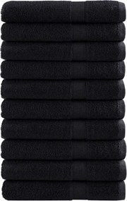 vidaXL Prosop pentru musafiri SOLUND 25 pcs Negru 80 x 200 cm 550 gsm