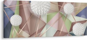 Tablou - 3D abstract culori pastel (120x50 cm)
