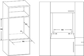 Cuptor încorporat HOMEFORT HSB64DGX cu 9 funcții, 80 L, curățare cu abur