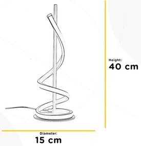 Lampă LED de masă ONLI TWIST LED/12W/230V 4000K 40 cm negru