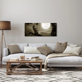 Tablou - Bufniță de noapte, auriu (120x50 cm)