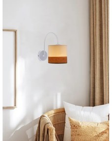 Lampă de perete BIANCO 1xE27/40W/230V alb/maro