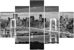Tablou - Negru și alb oraș mare (150x105 cm)