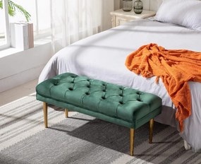 BAV4 - Bancuta, 108 cm, Divan, Canapea, fotoliu, sofa, bancheta, bancuta, banca living, dormitor, hol - Verde - Auriu