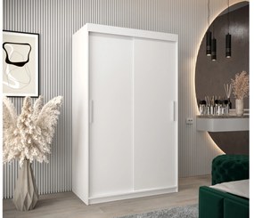 Dulap de haine 120 cm Toki (alb mat + stejar sonoma). 1064806