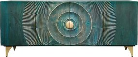 Comoda design vintage Golden Sunset 180cm turcoaz
