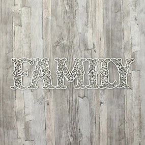 DUBLEZ | Inscripție din lemn pentru perete - Family