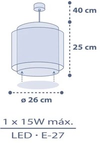 Dalber 76632 - Lustră pentru copii MOON DREAMS 1xE27/15W/230V albastru