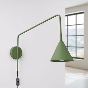 Lampă de perete Sollux SL.1700 NOX 1xE14/10W/230V verde