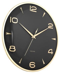 Karlsson 6017BK ceas de perete design negru,diametru 40 cm