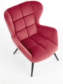 Fotoliu Tyrion velvet bordo H91 cm