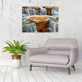 Tablou pe sticlă cu cascade (70x50 cm)