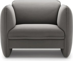 Fotoliu gri închis cu tapițerie din catifea Georgia – Micadoni