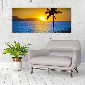 Tablou - Apus de soare deasupra mării (120x50 cm)