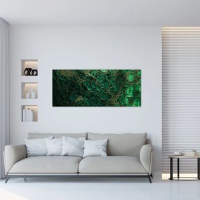 Tablou - Imagine microscopică verde (120x50 cm)