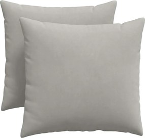 vidaXL Perne pentru canapea 2 pcs Gri deschis 50 x 50 cm țesătură