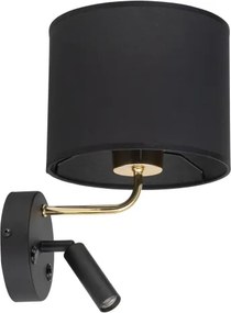 LED lampă flexibilă RICHI 1xE27/15W + LED 3W, 230V, negru
