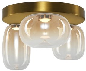 Plafonieră LED VASO LED/12W/230V d. 42 cm auriu/fumuriu