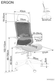 Scaun de birou Ergon negru
