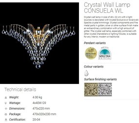 Aplica de perete Cristal Bohemia Exclusive CONSUELA