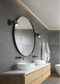 Spot negru mat din metal 10x9 cm Angelo – Trio