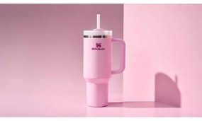 Termos roz cu pai din oțel inoxidabil 1,18 l Quencher H2.0 FlowState Tumbler Cherry Blossom – Stanley