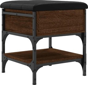 vidaXL Bancă de pantofi, stejar maro, 42x42x45 cm, lemn prelucrat
