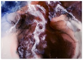 Tablou pe sticlă - Marmură violet N⁰3 (70x50 cm)