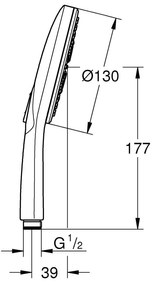 Grohe Vitalio Flex Silver furtun de dus 125 cm crom 22112000
