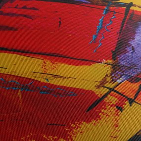 Tablou cu abstracție (cu ceas) (90x30 cm)