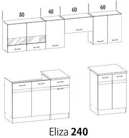 Bucătărie Estell 240 cm. 762597