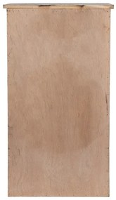 Dulap de perete, alb, din lemn, cu 3 compartimente, aspect vintage, Hout