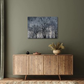 Tablou - Siluetă copac și frunze (70x50 cm)