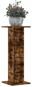 vidaXL Suporturi de plante 2 buc. stejar fumuriu 30x30x80 cm lemn