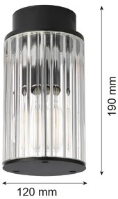 Plafonieră de exterior Argon 8773 NORFOLK 1xE27/15W/230V IP44 negru