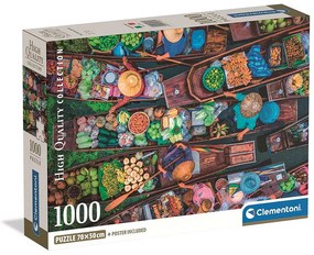 Orașe Floating Market Puzzle Thailanda 1000 de piese Compact Clementoni