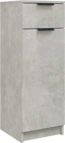 vidaXL Dulap de baie, gri beton, 32x34x90 cm, lemn compozit
