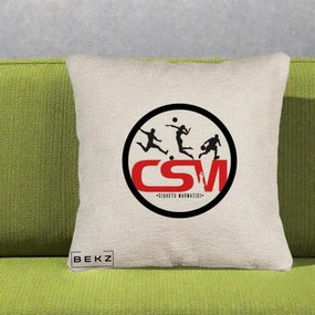 Perna Personalizata CSM Sighetu Marmatiei Sport, 40x40 cm, Bej Canapea, Husa Detasabila, Perna Inclusa, BEKZ®