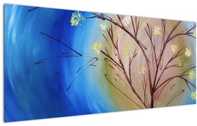 Tablou - Copac în fața soarelui (120x50 cm)