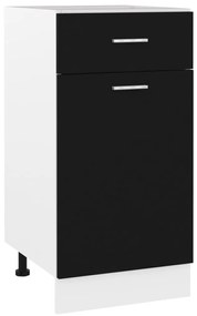 vidaXL Dulap inferior cu sertar “Lyon”, negru, 40x46x81,5 cm