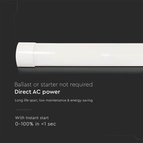 Corp de iluminat liniar cu LED 40W, 4800lm, V-TAC, 120cm, lumina neutra (4000 K)