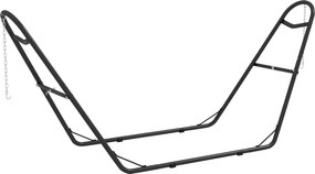 Outsunny Suport pentru hamac pentru 2 persoane, cadru pentru hamac din metal portabil și reglabil, pentru hamace de 2,75 până la 4,3 m, Negru | Aosom Romania