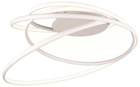 Plafonieră albă LED cu abajur din metal Nala – Trio Select