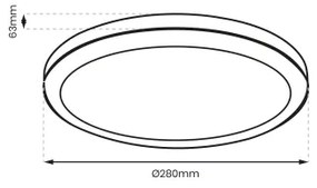 Plafonieră LED pentru baie Brilagi PERA LED/24W/230V d. 28 cm IP65 negru