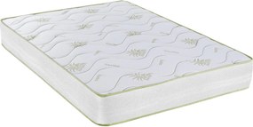 Saltea Aloe Vera 14+2 Memory, 130x200 cm, H 18 cm, husa cu fibre de bambus, Ortopedica, aerisire 3D Free Air