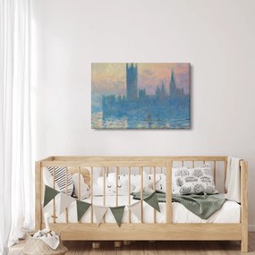 Tablou - Claude Monet, The Houses of Parliament, Sunset, reproducere (90x60 cm)