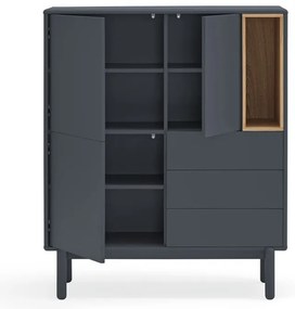 Comodă înaltă gri închis 100x120 cm Corvo - Teulat