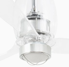 Lustra cu Ventilator si telecomanda ETERFAN M LED transparent